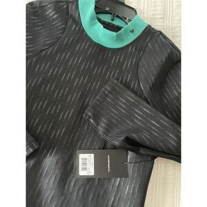 Bad Birdies Women's Mock‎ Neck Size XL Cattail  Black  Beauty Top Golf Sport
